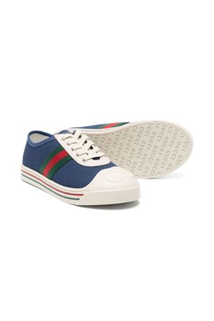 sneakers in pelle blu GUCCI KIDS | 772410FACY74256